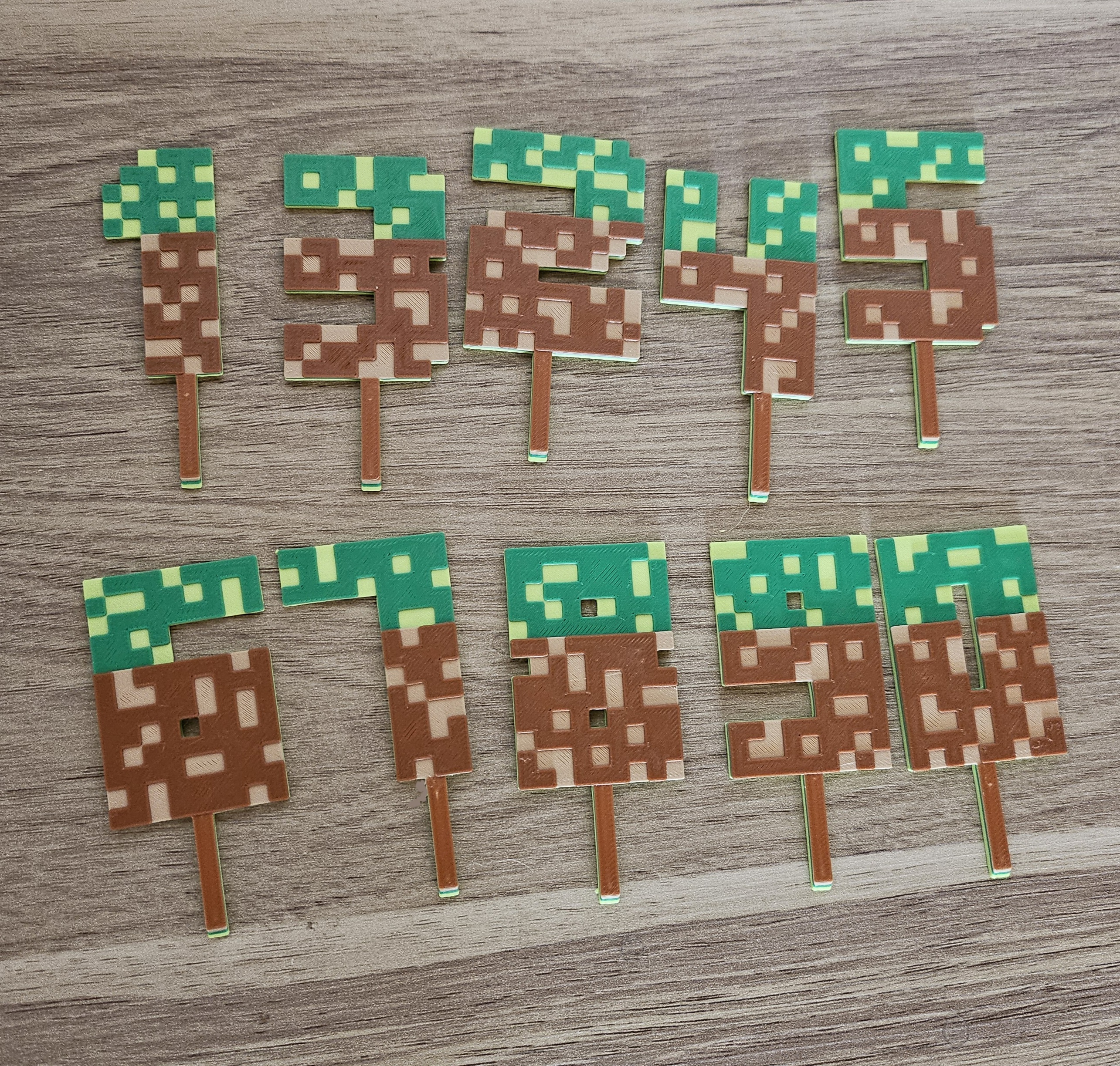 Topo de Bolo - Numeral Minecraf 1