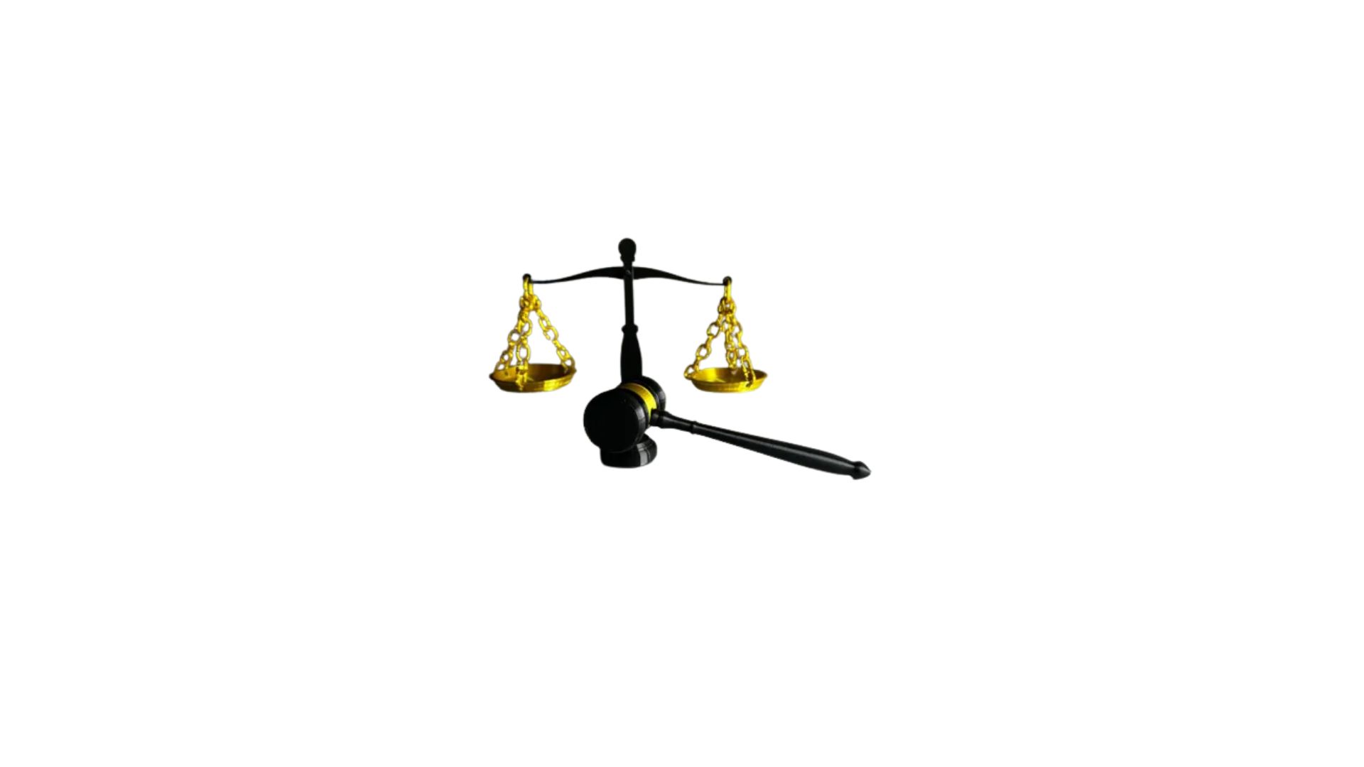 Malhete e Balança da Justiça - Malhete do Juiz